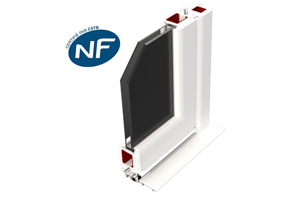 PROFIL PVC ANGLE PAIN SA PE feuillete logo NF